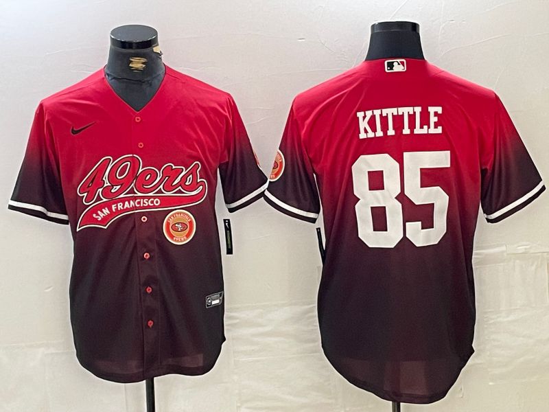 Men San Francisco 49ers 85 Kittle Red Joint Name 2024 Nike Limited NFL Jersey style 8